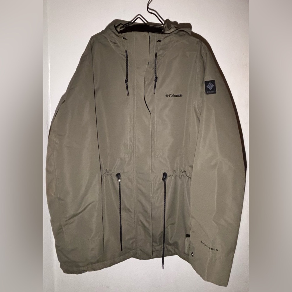 Columbia Women Omni-Tech Interchange 3-in-1 Jacket, Stone Green 2X